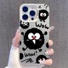 Small Coal Balls Are Suitable for Apple 13promax Mobile Phone Case iPhone15 Laser 14max Cartoon 16 Colored Silver Xsmax.