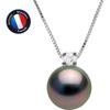 Necklace - - Tahitian Pearl A+ - 925 Silver - 8-9 Mm - Length 42 Cm