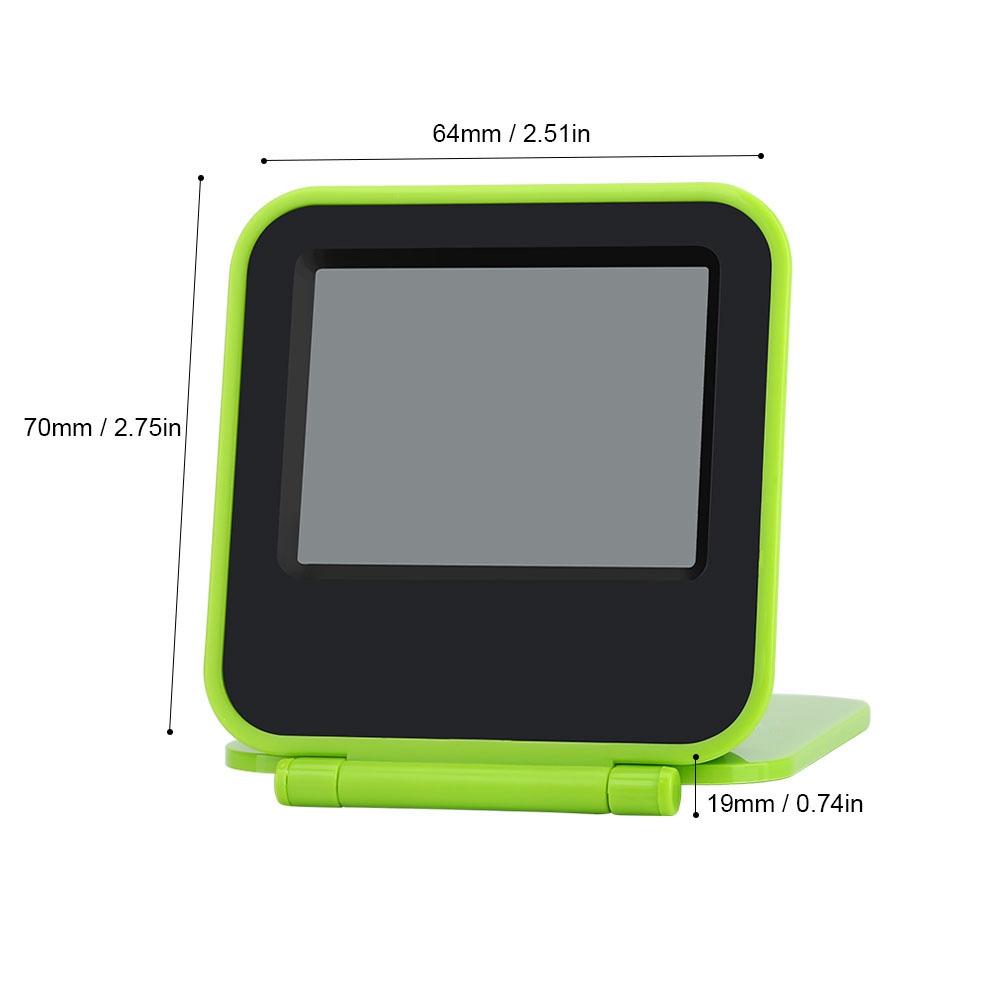 

Portable Foldable Tabletop Travel Digital Alarm Clock with Temperature Calendar Date Week зелёный