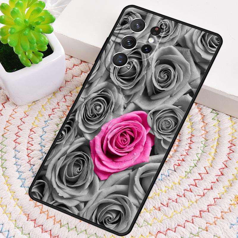 Elegant Vintage Floral Rose Phone Case for Samsung Galaxy Note 10 Pro S26 Ultra S23 S24 FE S25 S21 S22 PLUS Shockproof Cove