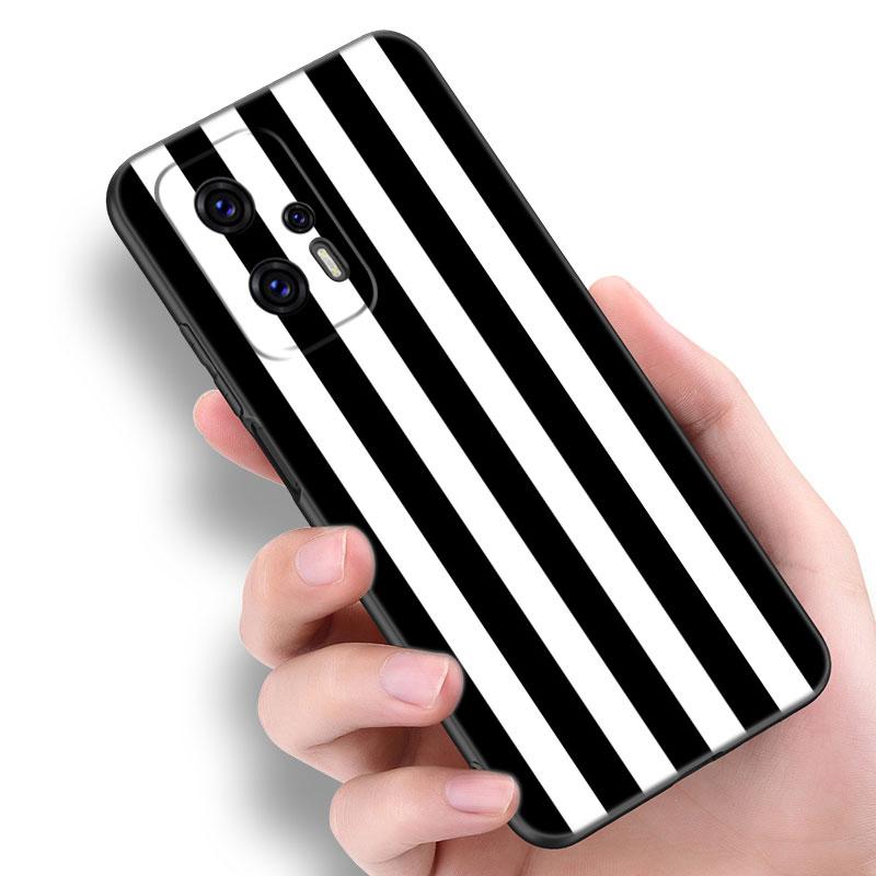 Czarne Białe Kraciaste Zebra Etui na Telefon Dla Xiaomi POCO F2 F3 M2 M3 M4 X3 X4 Pro NFC F4 GT 5G F1 X2 C3 C31 C40 M5S TPU Czarny Pokrowiec