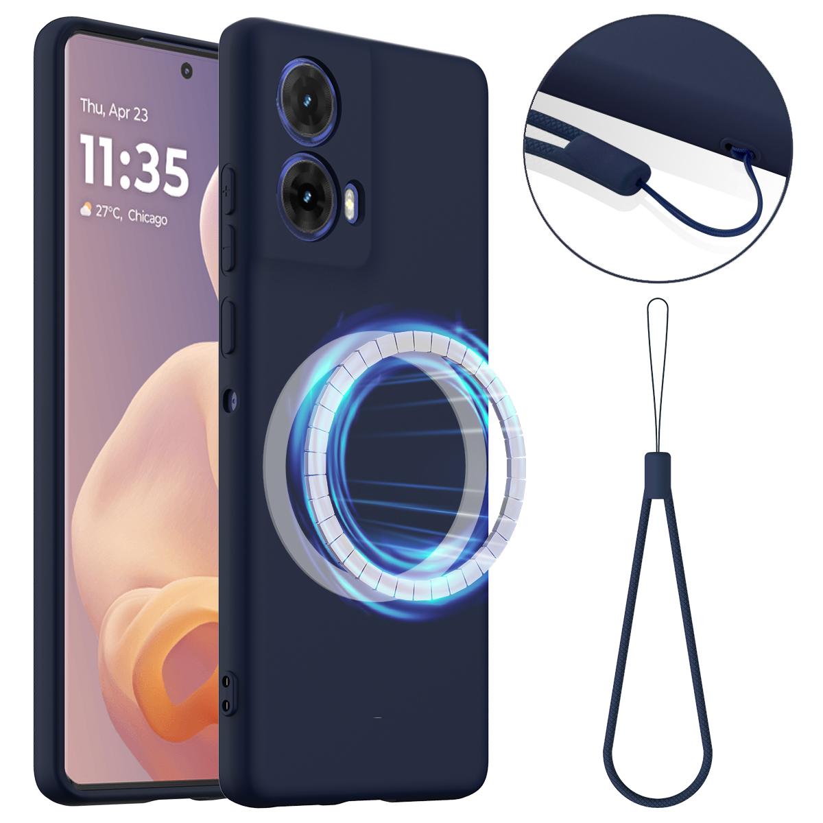 

For Motorola S50 Neo 5G/Motorola Moto G85 5G Case Magnetic Case Anti-Drop Liquid Silicone Phone Cover B