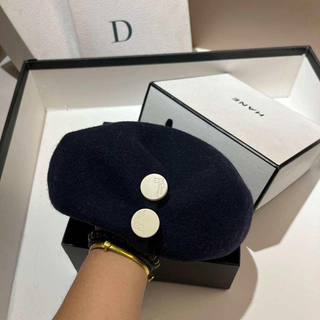 High Quality Australian Wool Beret Japanese Design Irregular Octagonal Hat Autumn and Winter Star Versatile Painter Hat