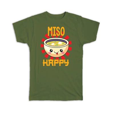 Geschenk-T-Shirt : Miso Happy Für Suppenliebhaber Japan Japanisches Essen Niedliche Schüssel Kunstdruck