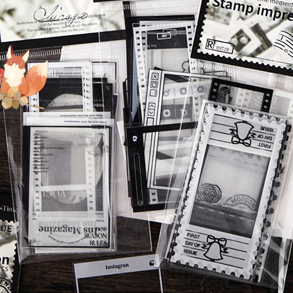 20 ks Retro samolepek s filmem z fotoaparátu PET Dekorativní Vintage samolepky na scrapbooking pro DIY