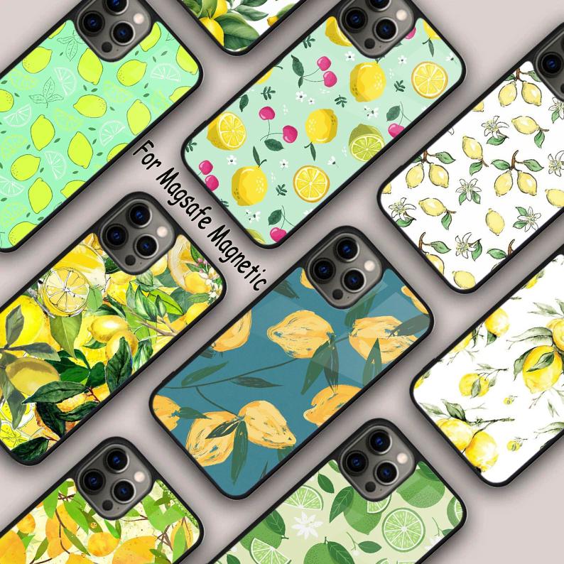 Summer Fruit Lemon Magnetic Phone Case For APPLE iPhone 17 Air 16 14 13 12 Pro Max 15 Plus Wireless Charge With MagSafe Cover
