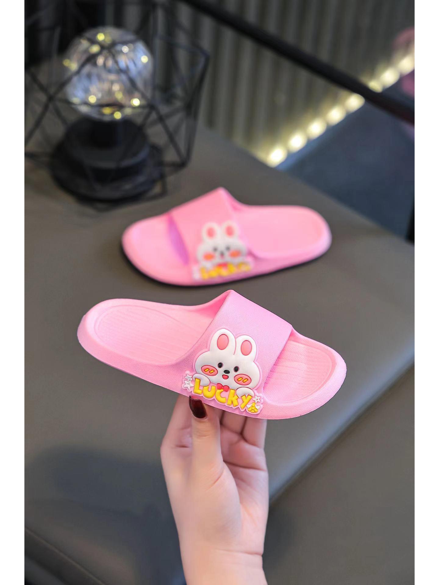 

Нескользящие детские тапочки для купания с рисунком динозавра для мальчиков size 34-35 розовый