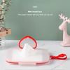 Portable Wet Wipes Dispenser with Heart-Shaped Clear Lid & Ergonomic Handle - Compact Travel Storage Box for Face Masks