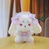 Adorable Soft Rabbit Plush Animal With Shell Ribbon For Childrens Idea Gift