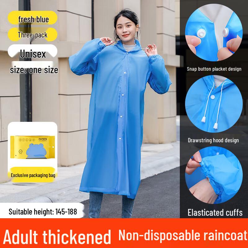 Mumu Disposable Rain Poncho for Adults & Kids