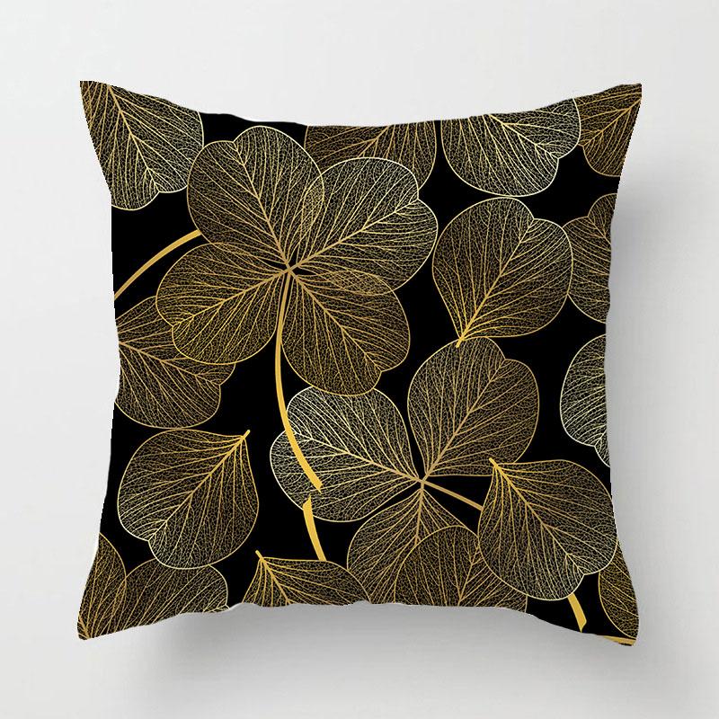 Home Decor Schwarz Bedruckter Kissenbezug Weicher Kissenbezug Schlafzimmer Auto Kissenbezug
