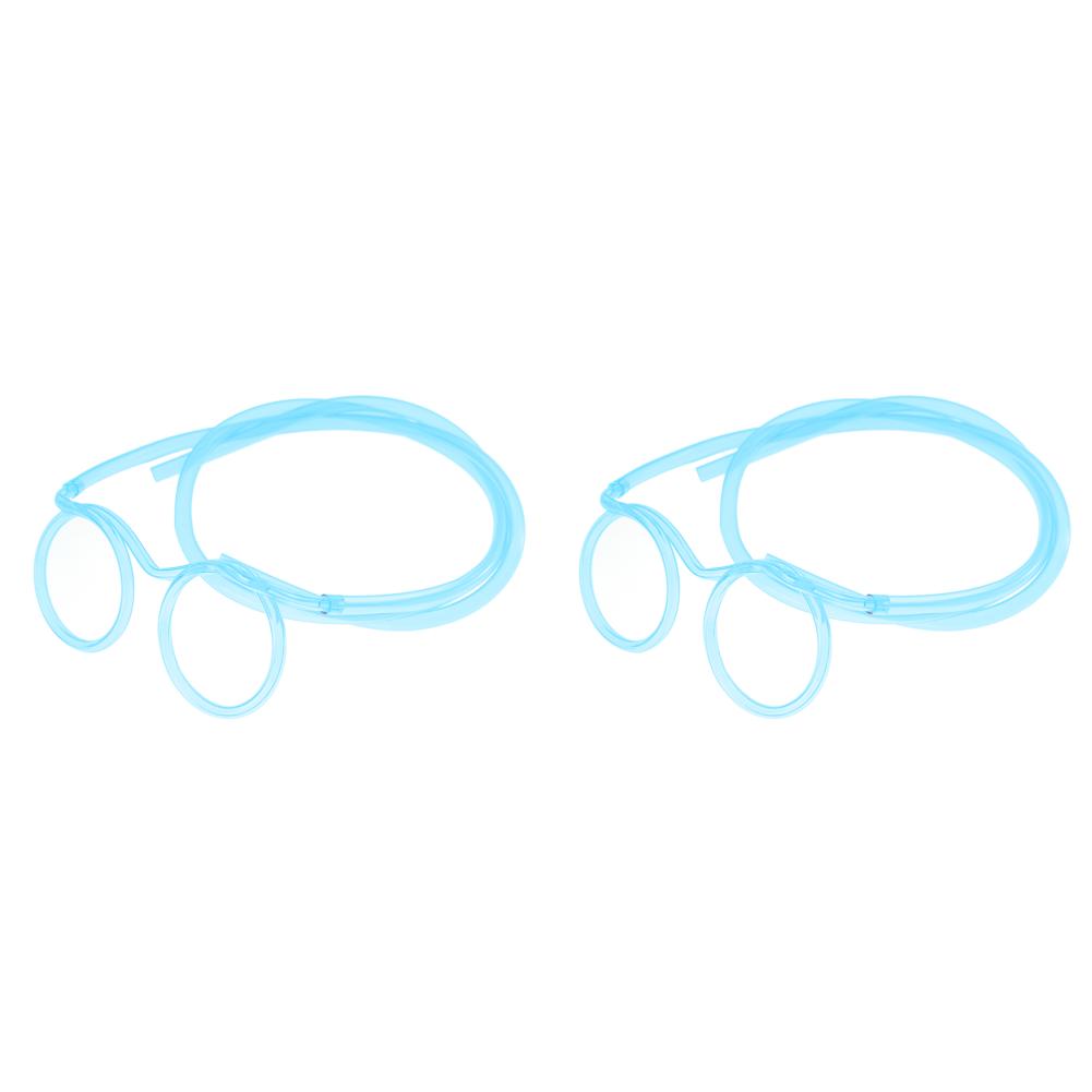 1/2Pcs Straw Glasses Funny Soft PVC Glasses Flexible Drink Eyeglasses Straw For Kids Holiday Birthday Party Supplies Creativity