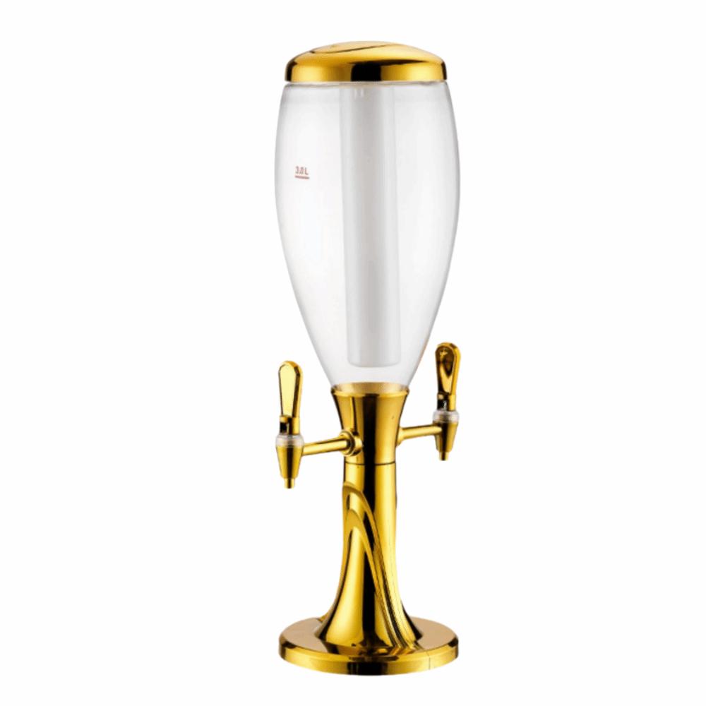 Dual-Head Faucet Beer Dispenser with Icicles Drink Holder Creative Beverage Machine Bar Use