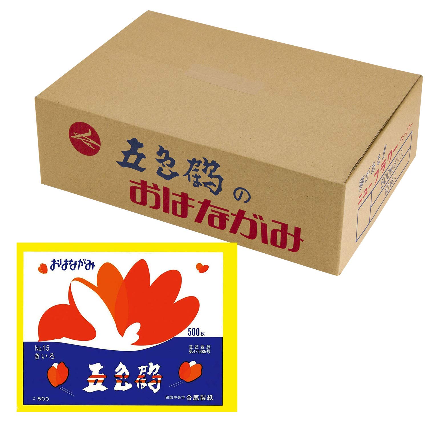 

Бумага для бумажных цветов Goka 500 листов Желтая 10 пачек «Пятицветный журавлик» №15-10P жёлтый