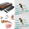Classic Makeup Brush Set 10 Pieces With Synthetic Fibers For Flawless Foundation Application