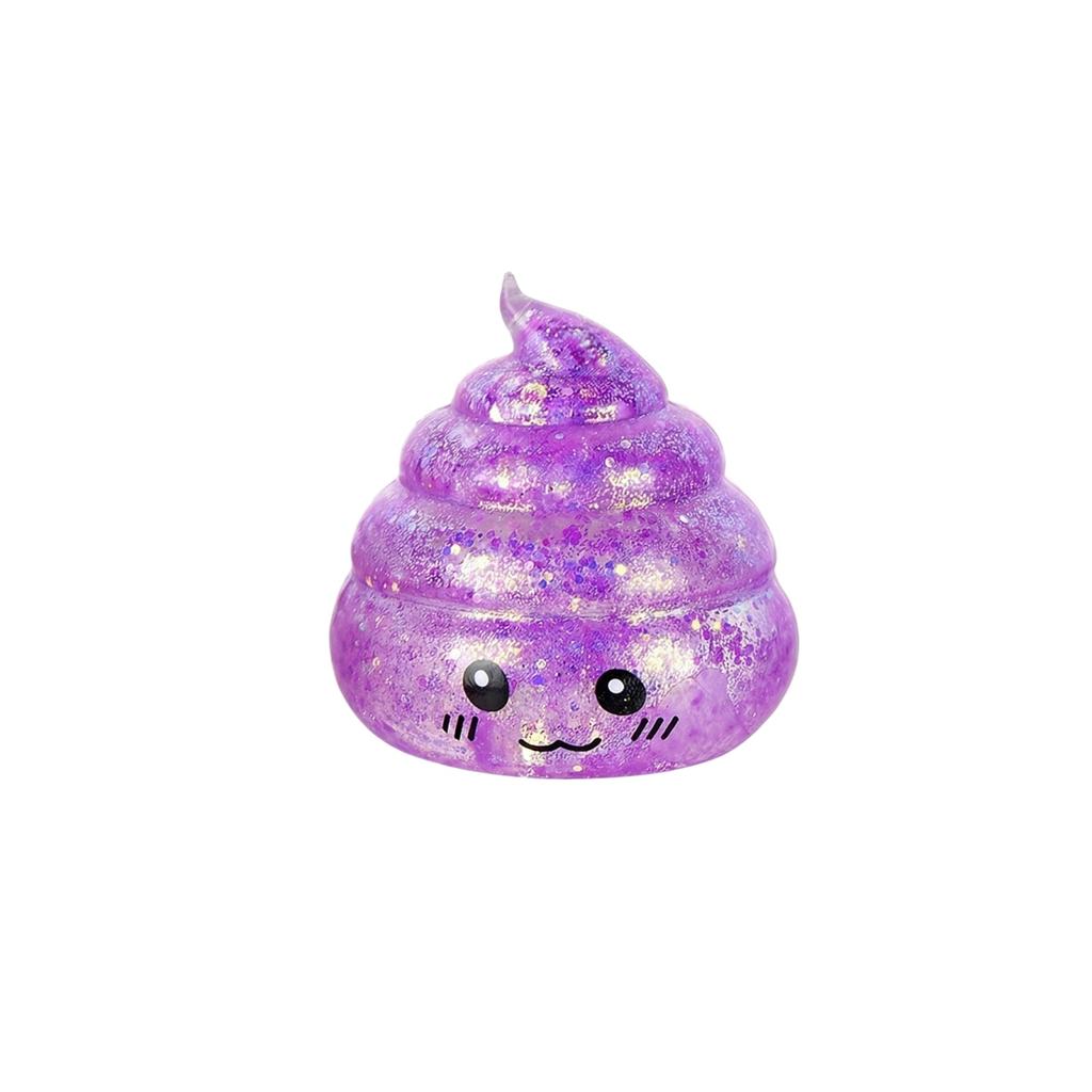 Novelty Squishy Poo Stress Ball Squishies Toys Glitter Funny Stretch Squeeze Fidget Toys For Kids Adults Fool'S Day Prank Gift