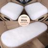 Women's Plush Fur Car Seat Cushion - Thickened, Long Hair, No Backrest