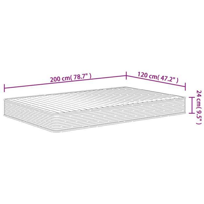 VidaXL Medium-Soft Foam Mattress 120x200 Cm 373008