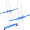 Oversize 4-Tier Clothes Drying Rack Foldable Movable Drying Rack with Two Wings Metal Clothing Dryer for Clothing Bed Linen