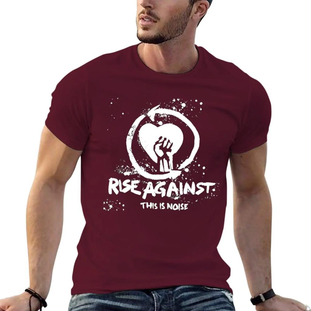 New Rise Against Band Music Punk Rock T-Shirt Man Clothes Boys T Shirts Funny T Shirts Slim Fit T Shirts for Men