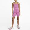 Nike Dri-FIT One Elastika Solid Logo Round Neck Tank Top Women Tops Purple Red DD4941-665