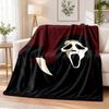 Scream Ghostface Flannel Throw Blanket Soft Warm Cozy For Sofa Bed Indoor Home Bedroom Use