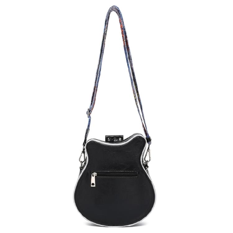 PU Leather Crossbody Bag in Guitar Shape Student Shoulder Bags Adjustable Strap for School Rehearsals and Performances