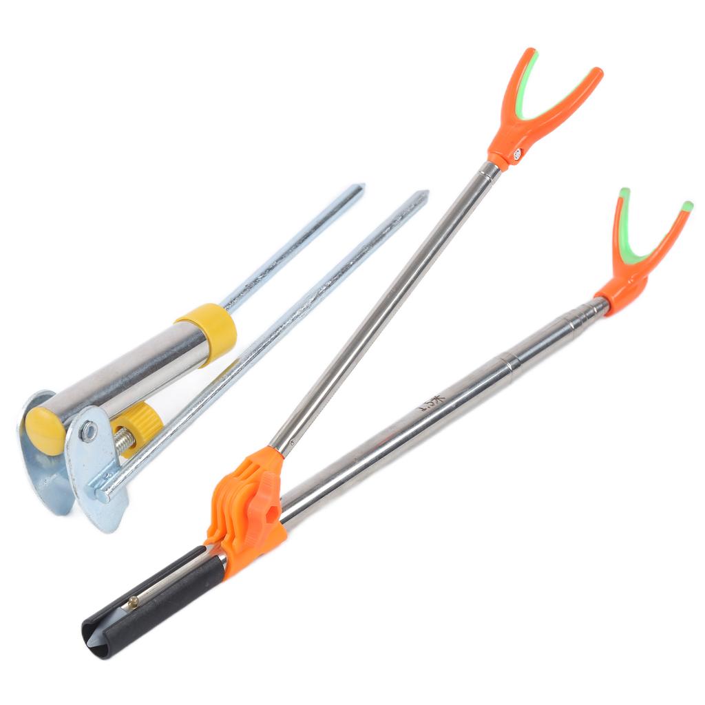 Suport pentru Lansetă Inserție Oțel Inoxidabil Multifuncțional Accesorii Echipament Pescuit 1,5 Metri