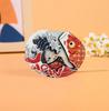 Japanese Epoxy Wood Refrigerator Magnets - Cute Cartoon Cultural Souvenirs, Soft Magnetic