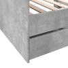 Daybed with Drawers (Without Mattress) Concrete Grey 75 x 190 cm