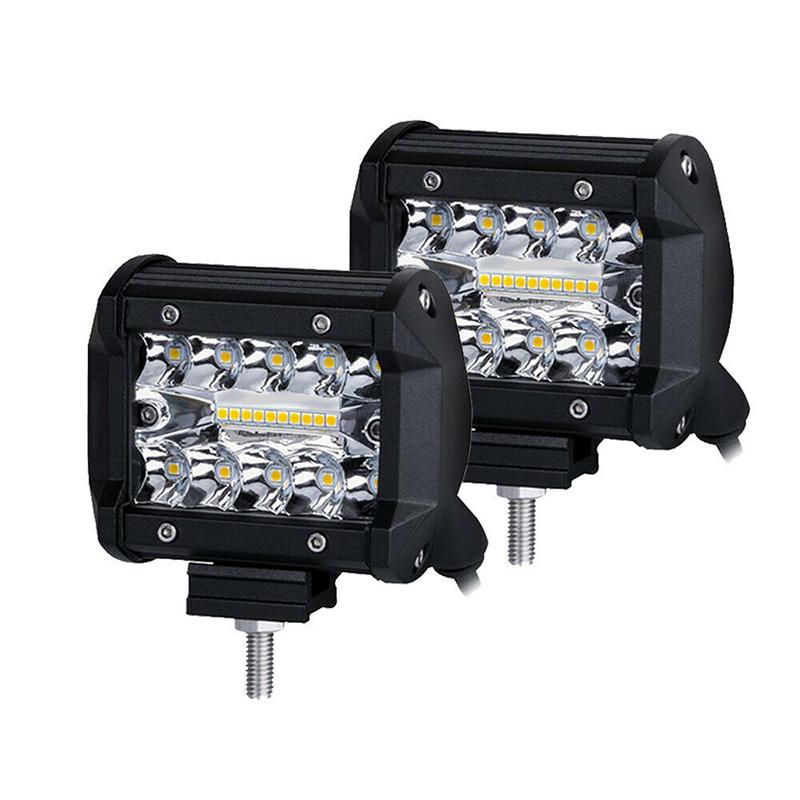 

2 шт. 4-дюймовый 60-ваттный автомобильный светодиодный фонарь для мотоцикла, модернизированный прожектор для мотоцикла, 4WD, 12 В, 24 В, тринокулярный, качественный рабочий свет, 2024, новые автозапчасти