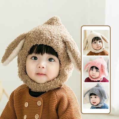 Outdoor Rabbit Ears Hat Korean Ear Protection Hat Fashion Baby Plush Hat  Boys Girls
