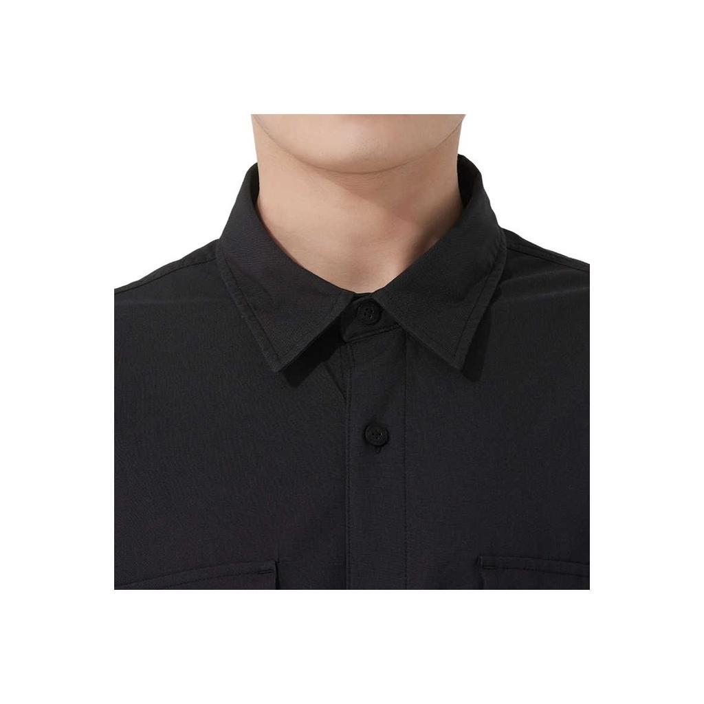 Timberland Sports Casual Polo Long Sleeve Shirt Men Shirts Black A42XU-001