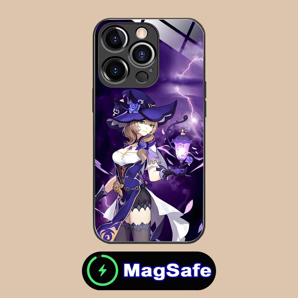 Game GI Lisa Mobile Phone Case for iPhone 17 16 15 14 13 12 11 Air Pro Max Plus Mini MagSafe Glass Colorful Cover Pretty Luxury