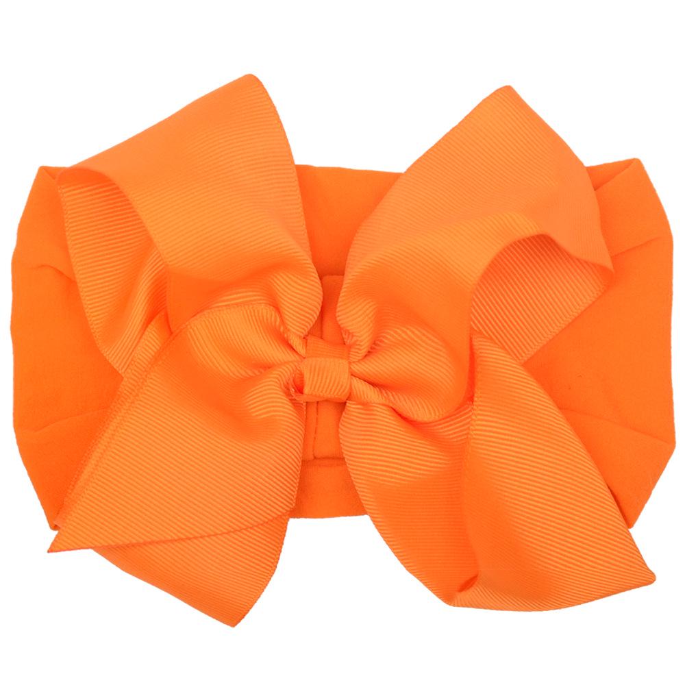 European 6-Inch Elastic Baby & Parent-Child Headband - Solid Color Bow Nylon Hair Accessory