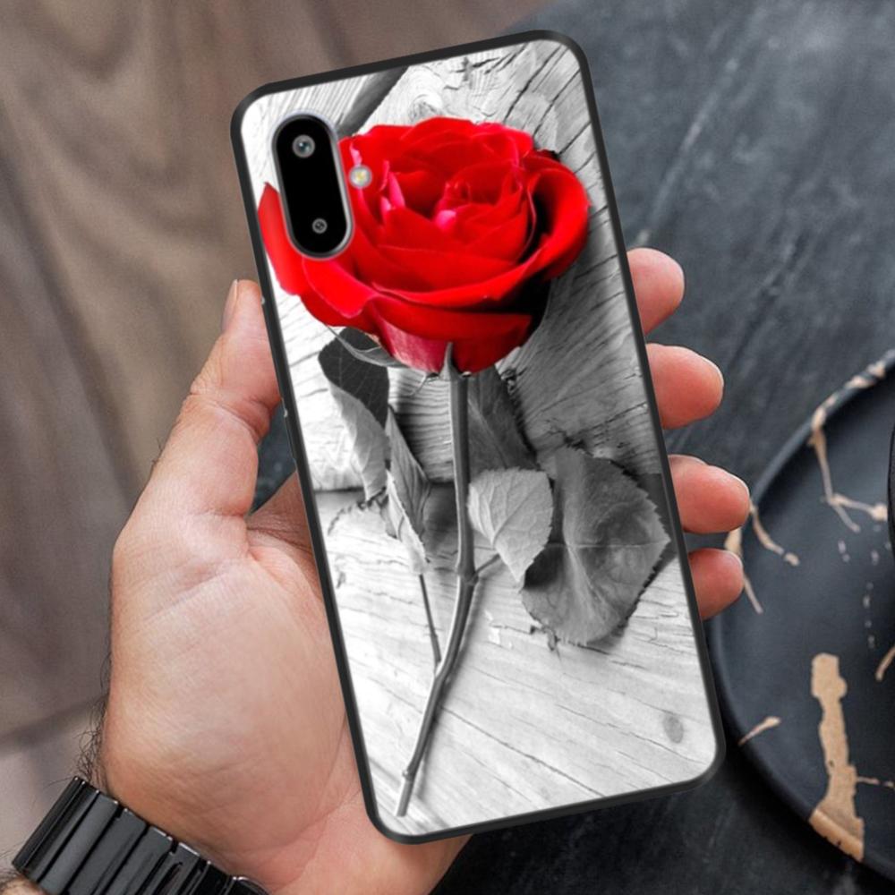 Case For Samsung Galaxy M06 Case 6.74" Cute Flower Cover Soft Silicon Matte Protective Fundas For Samsung F06 Bags Cartoon Shell