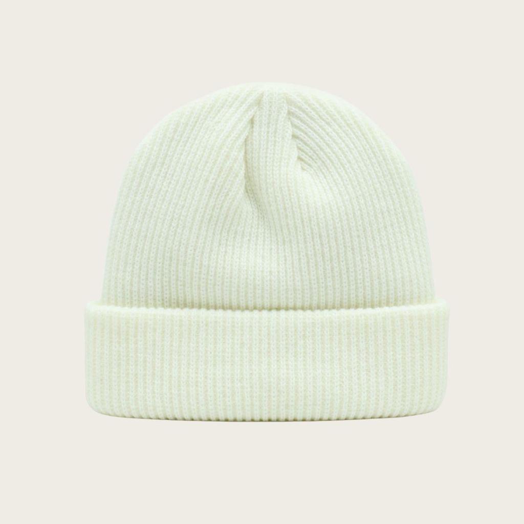 Klassische Winter-Strickmütze in Unifarben - Unisex-Stil