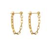 Stainless Steel earrings Trend Geometric vintage circular fashion tassel chain Earrings for women  friends