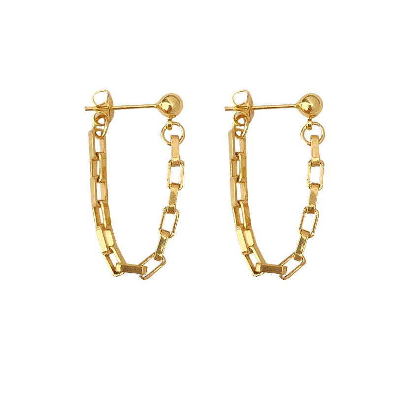 

Stainless Steel earrings Trend Geometric vintage circular fashion tassel chain Earrings for women friends