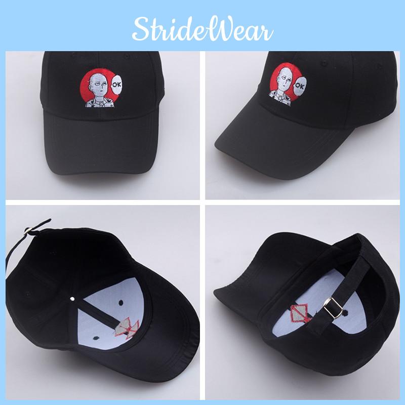 Saitama Dad Hat Japanese One-punch Man Baseball Cap With 100% Cotton Embroidery