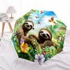 1 PC Automatic Folding Umbrella - Sloths Pattern, Portable & Foldable Design with 8 Ribs, Christmas Birthday Gifts