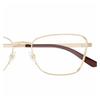 Gucci Brand Logo Design Irregular Optical Frame Women's Gold