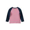 Korean Style Children's Clothing Spring and Autumn Girls' Patchwork Sleeve Raglan Sleeve Rabbit Long-Sleeve T-Shirt Children's Pure Cotton Base Shirt