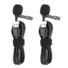 2PCS Professional Wired Wired Lapel Microphone USB Audio Output Clip-On Microphone  for Interview