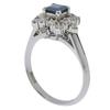 Anello Pt900Platino/zaffiro/diamante #6.2(Dimensione degli Stati Uniti) 5,1g Usato Donna