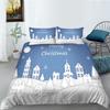 Vánoční domácí povlečení Povlak na přikrývku a povlak na polštář AU/EU/US Jednolůžko/manželská postel Plná velikost Měkký Pohodlný Povlak na přikrývku Domácí dekorace