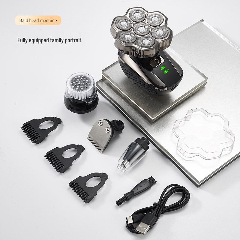 

Перезаряжаемая машинка для стрижки волос с магнитной головкой, самопомощь при стрижке налысо, моющийся дизайн Standard