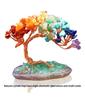 1pc Natural Colorful Crystal Crushed Stone Fengtail Tree Crystal Agate Piece Base Copper Wire Winding Fortune Tree Ornament