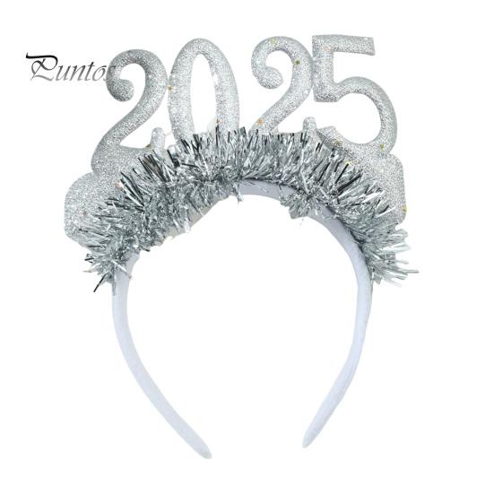 

2025 Пов язка на голову Блискучий блиск Новий рік Святкування Музичні фестивалі Легкий обруч для волосся Аксесуар для волосся срібний