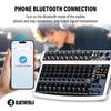 BOMGE Professional Audio Bluetooth Studio Mixer with 48V and 99 DSP Effects Professionals and 12-Channel Mixer, USB, Power, XLR/RCA Inputs, (For